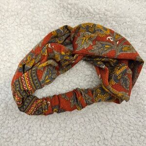 Paisley Red and Yellow Headband
